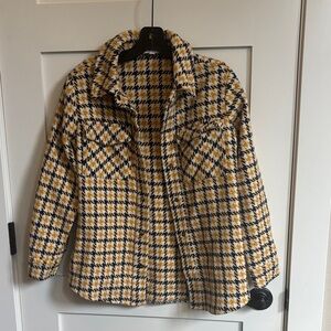 BB Dakota Yellow and Black Houndstooth Jacket